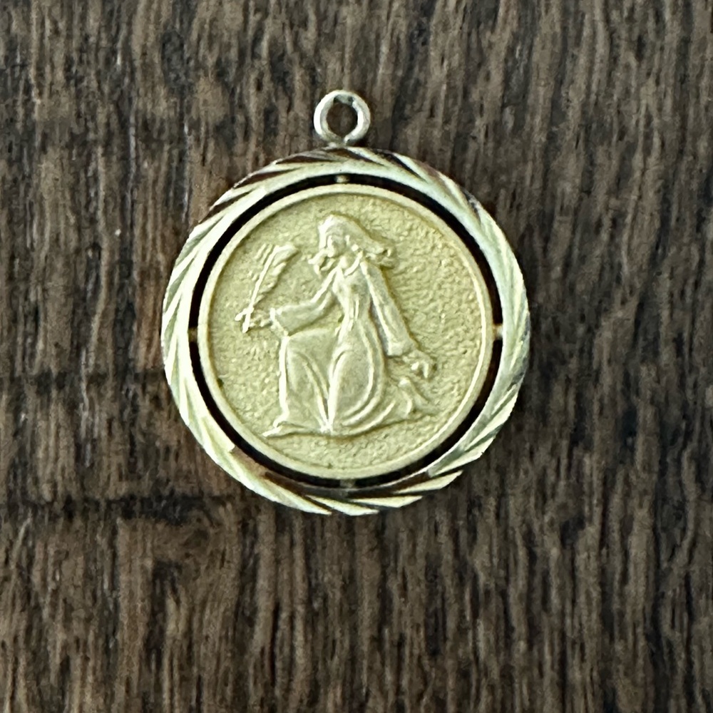 Gold Filled 1/20 12KT Zodiac Medallion Pendant